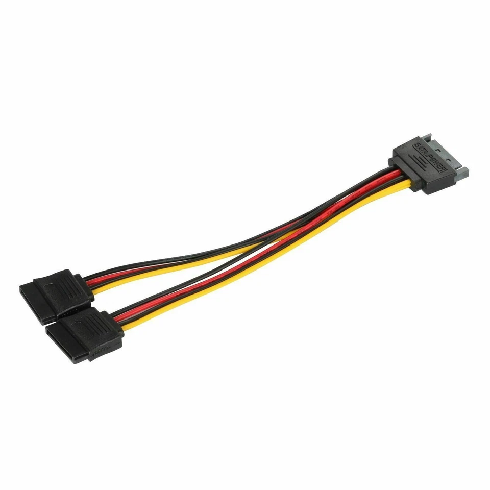SATA Power 15-pin Y-Splitter Cable Adapter Male to Female for HDD Hard Drive New - Image 4 of 4