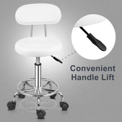 BONNLO Salon Stool Massage Barber Swivel Tattoo Spa Workshop Chair Seat with Backrest