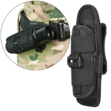 Outdoor Flashlight Holder Carry Belt Pouch Nylon Holster 360 Degrees Rotatable