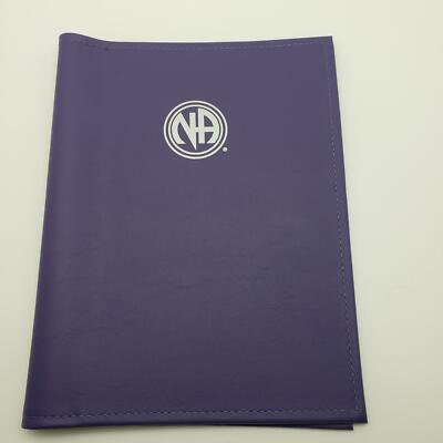 Narcotics Anonymous NA Step Working Guides Book Cover With Logo Purple