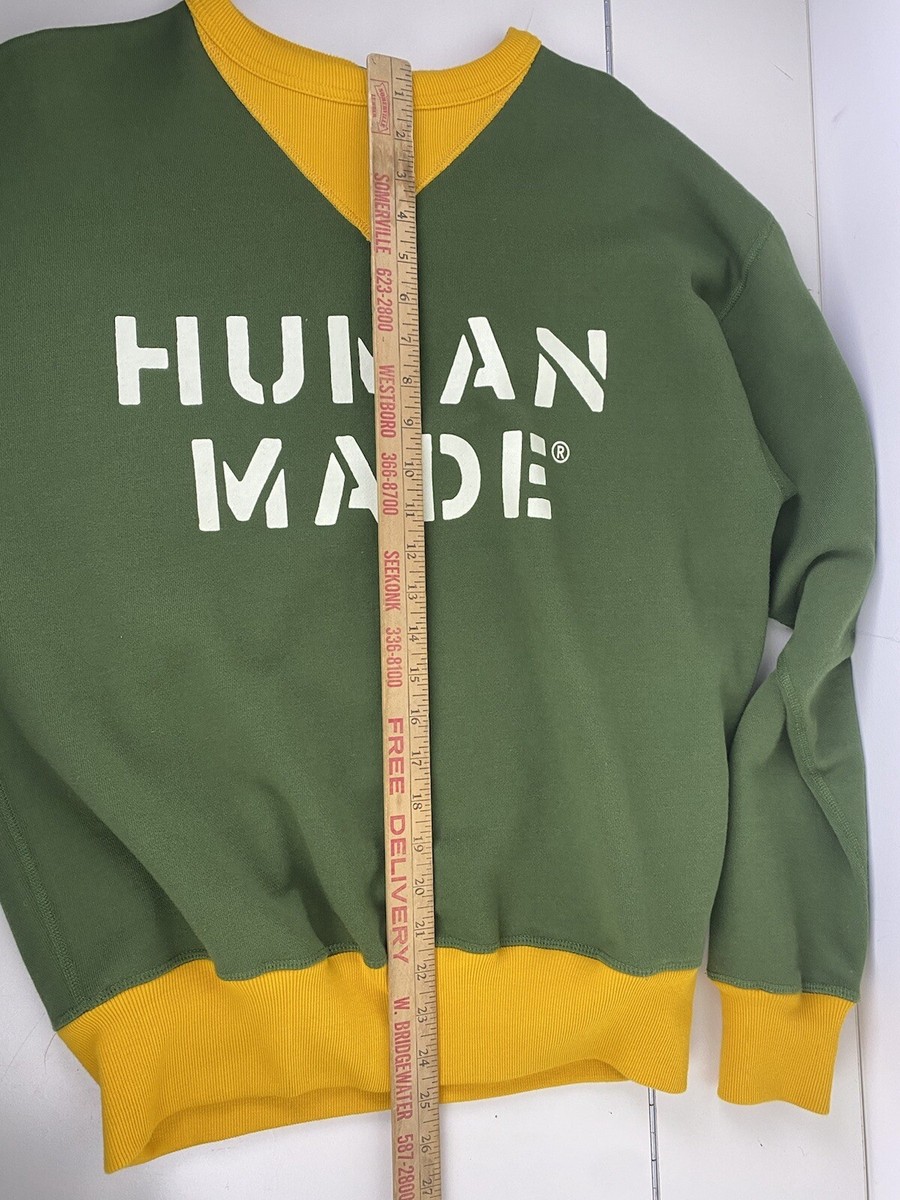 トップス HUMAN MADE - Dry Alls Crew Neck Sweat XL Human Made Dry alls Crewneck Sweatshirt Green/Yellow Size