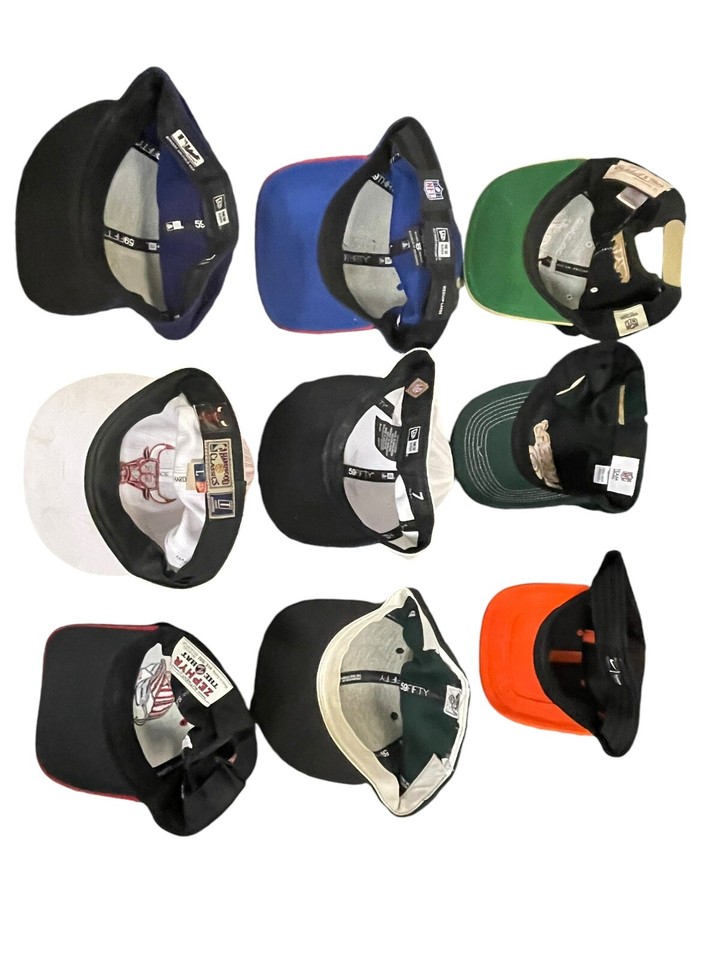 Bulk Lot Of 30 Pro Sports Hats Seller liquidation NFL, NHL, MLB Fitted