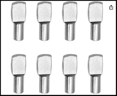 100 Pcs Shelf Pins Pegs5Mm Spoon Shape Nickel Plated Shelf Support Bookshelf 