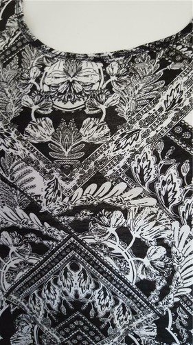 Ex Major High Street Black White Print Side Tie Top in sizes 8 10 14 - Picture 2 of 3