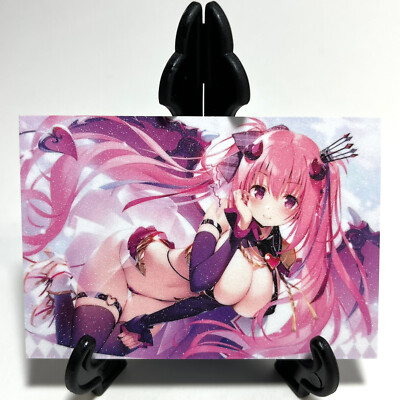 Kimagure Temptation Sexy Anime Waifu Girl Doujin Lewd Goddess Glitter Art Card