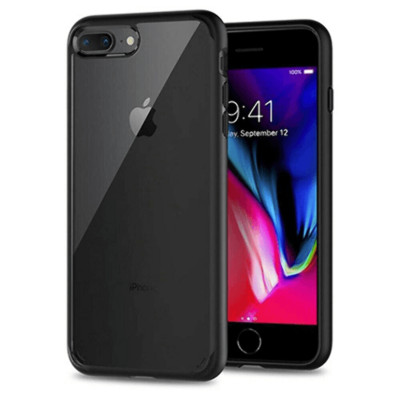 for iPhone 6/6s/7/8 Plus Slim Shockproof Transparent EXPO Case Cover CLEAR/BLACK