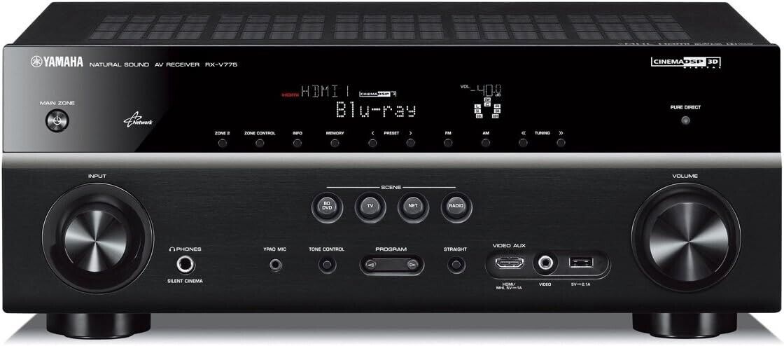 Yamaha RX-V775 7.2 Channel A/V Receiver | 160 W | 6in-2out Yamaha RX-V775 7.2 Channel A/V Receiver | 160 W | 6in-2out