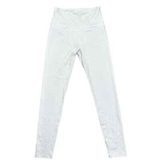 Beyond Yoga White Iridescent Leopard Print Leggings Size XS High Rise 25  Inseam