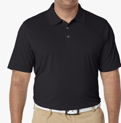 NWT Amazon Essentials Men's Regular-Fit Quick-Dry Golf Polo Black Size XL