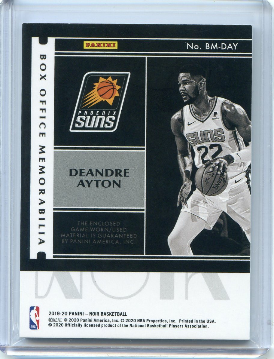 2019-20 Panini Noir DEANDRE AYTON Box Office Memorabilia Jersey 