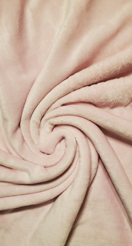 Soft Pink 1/2 Yard Plain Minky Fleece Plush Fabric Blanket Sewing Crafts