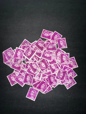 Bulk Australian Stamps 1966 Queen Elizabeth II 7c purple x 100 Used off paper GC
