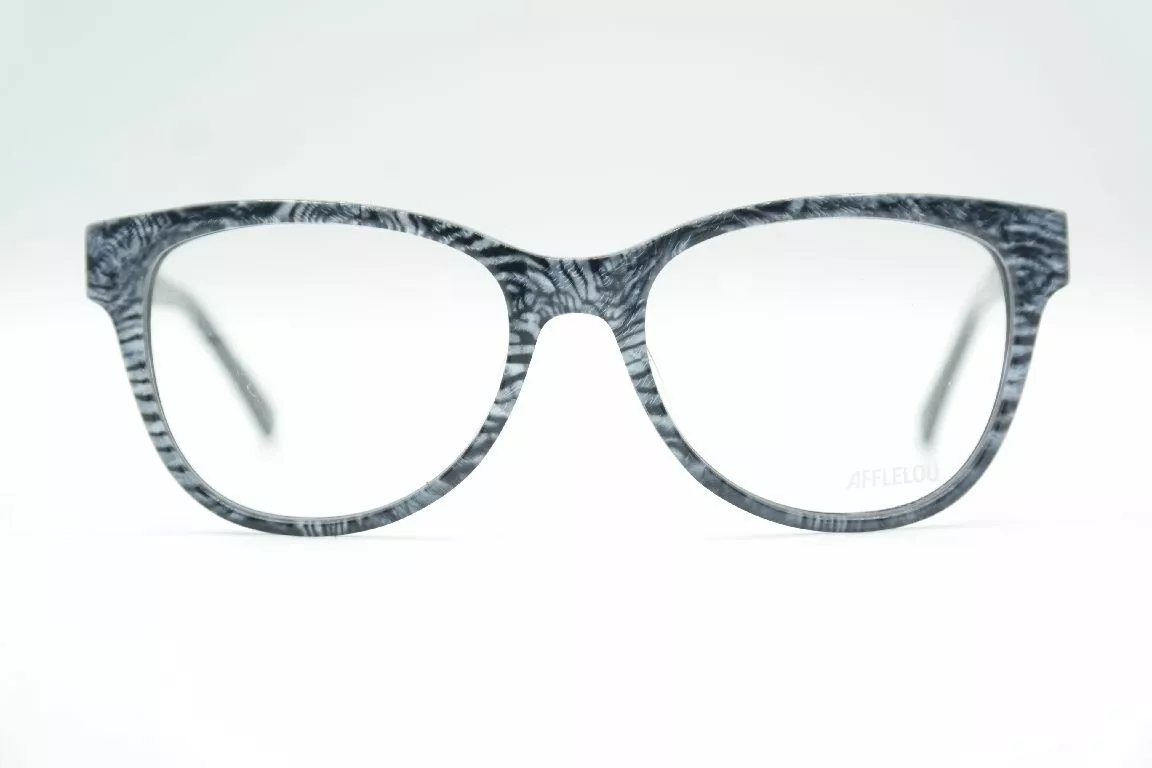 Alain Afflelou DOF2462 Azul Negro Ovalado Gafas Montura de Gafas