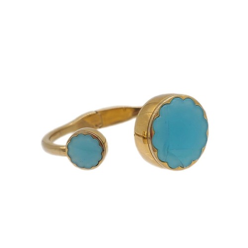 Kate Spade Gold & Glacier Blue 'Seize the Day' Scallop Bangle