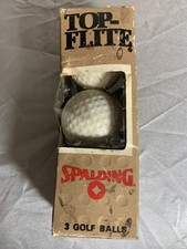 Vintage Sleeve of 3 BALLS SPALDING TOP FLITE GOLF BALLS - Dated 1982 Smith Logo