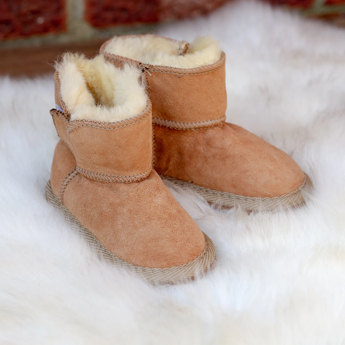 Boys sheepskin store slippers