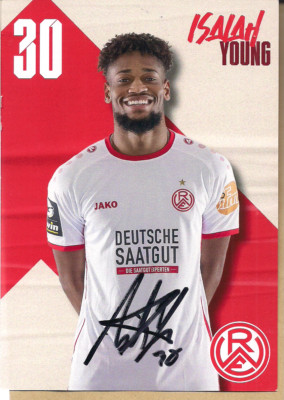Autogramm Fußballspieler Isaiah Young Originalunterschrift