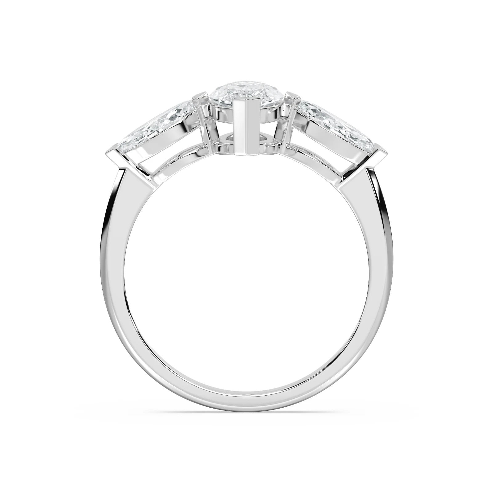 IGI Certified 2.00 Carat F/VS 14k Gold Marquise Cut Lab Grown Diamond Ring image-3