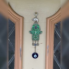 turkish nazer Lucky evil eye Hamza Hand Wall Hanging Protection Decor