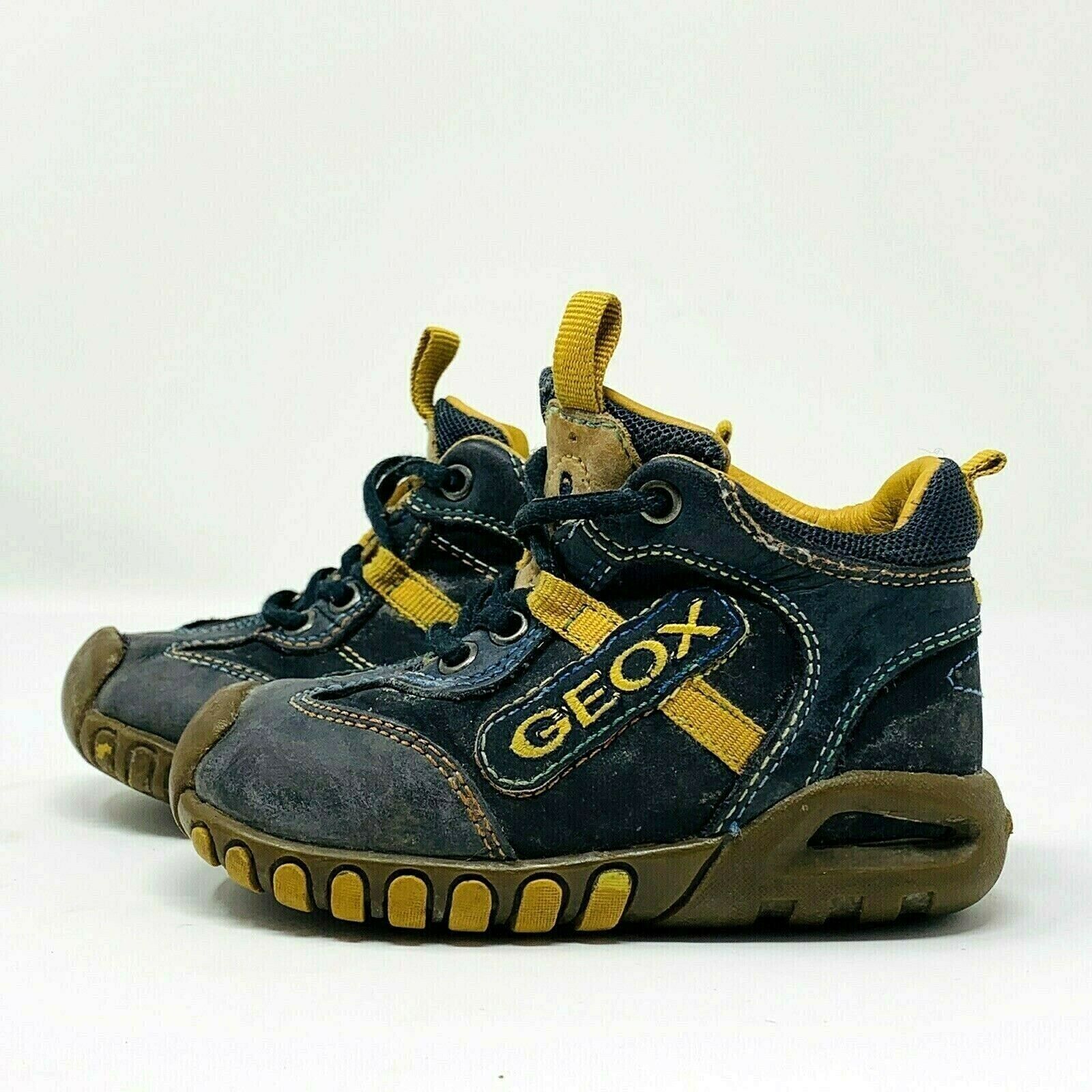 Geox Boys Sz US 4 1/2 EU 20 UK 3.5 Toddler Walking Shoes Suede Leather Comfy |