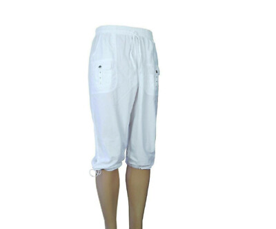 leichte Damen Hose 3/4 lang Caprihose Schlupfhose 6B1