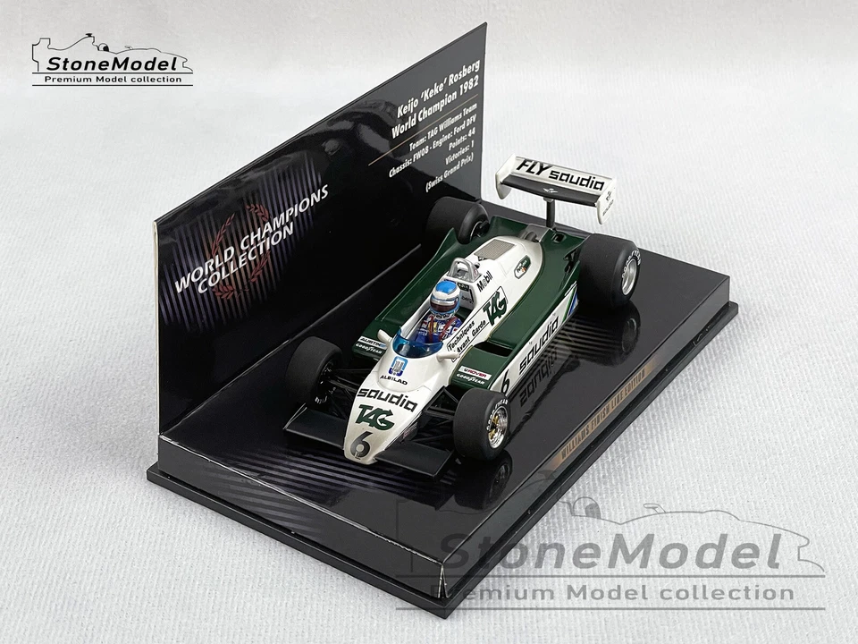 Williams F1 FW08 #6 Keke Rosberg Swiss GP 1982 World Champion 1:43 MINICHAMPS - Image 2 of 4