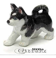 ➸ LITTLE CRITTERZ Dog Miniature Figurine Siberian Husky Bering 