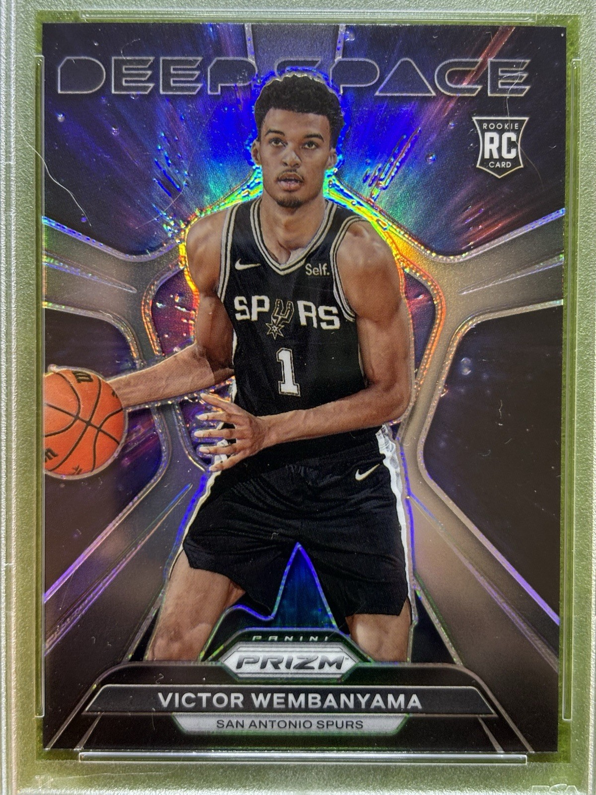Victor Wembanyama SILVER PRIZM PSA 9 ROOKIE CARD 2023 Panini RC DEEP SPACE Spurs view 14
