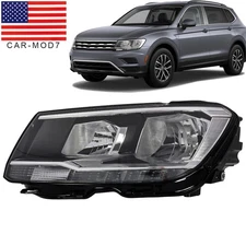 Left Driver Side For 2018-2021 Volkswagen Tiguan Headlight Assembly w/ LED DRL
