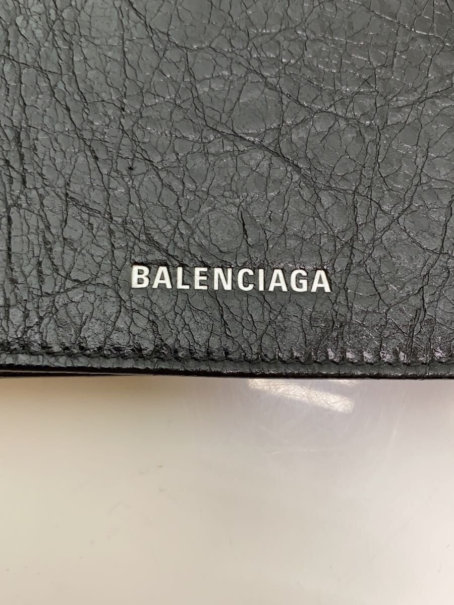 BALENCIAGA Card Case Leather Black Men's thumbnail 3