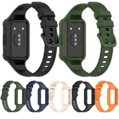 Watch Strap Integrated Silicone Wristband Bracelet for Huawei Band 11/11 NFC
