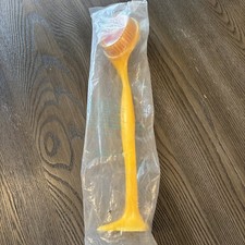 Avon 2002 Sunrise Bath Brush Orange 14 Handle New In Sealed Bag Stands Or Hang