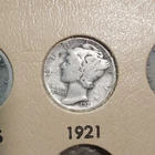 1921 Mercury Dime, Lower Mintage Better Date
