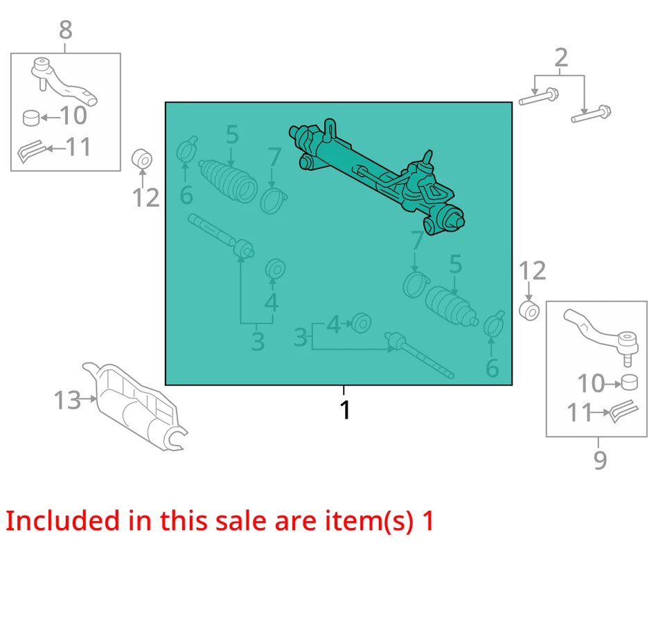 2005 Toyota Avalon Steering Gear Rack & Pinion OEM 107K Miles - LKQ434887359 - Изображение 4 из 4
