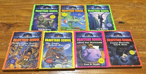 Tom B Stone - 7 Graveyard School  - Vintage Horror Chapter Books