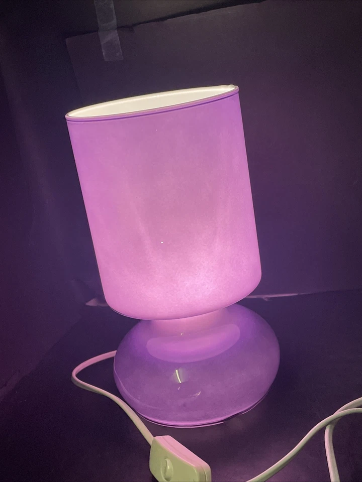 Ikea Lykta Purple Glass Table Lamp Typ B 0401 Hand Made - Image 3 of 4