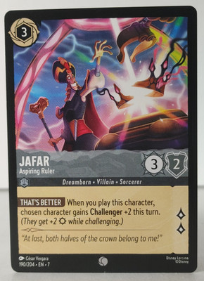 Jafar - Aspiring Ruler - Archazia's Island - Lorcana - #190 - singles