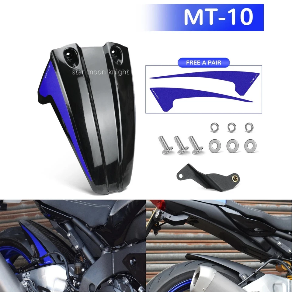 Guardabarros negro para guardabarros trasero Yamaha MT10 SP MT 10 2016-2024 Foto 3 de 4