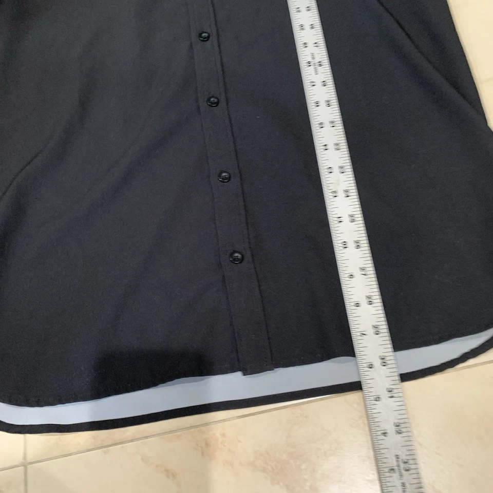 BYLT Riviera Shirt Mens L Solid Black Performance Short Sleeve Casual - Image 3 of 4