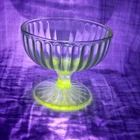 Hazel-Atlas Vintage Green Uranium Depression Glass Sherbet Dish