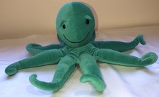 Dakin Vintage Plush Octopus Smile Green