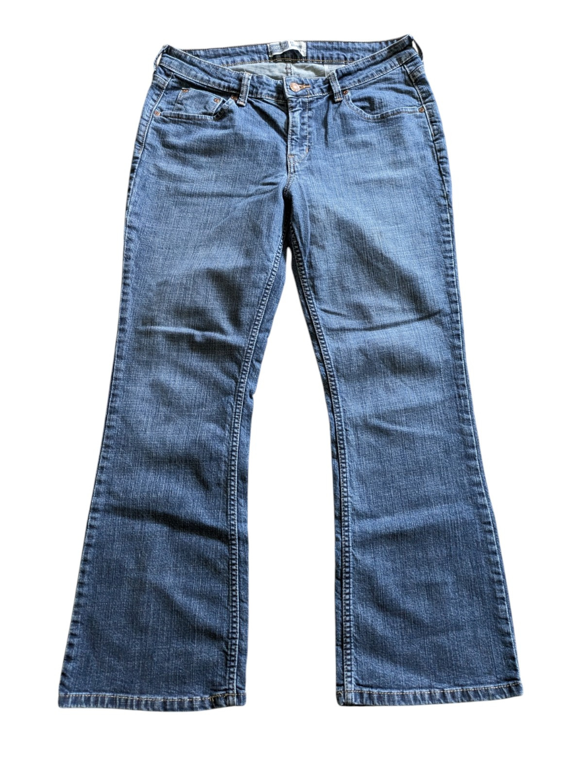 Levi Strauss Signature Womens Size 12 Stretch Boot Cut Jeans Low Rise Blue