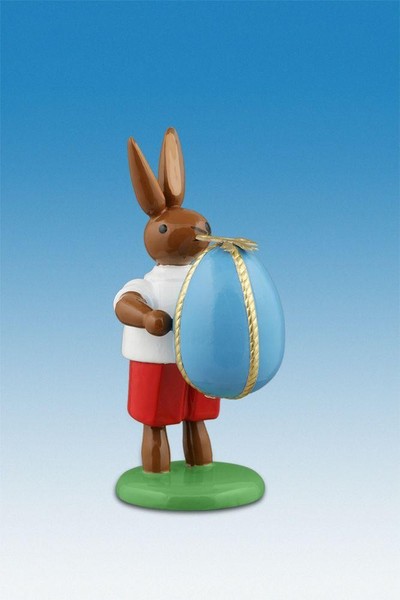Osterhase OsterüBerraschung HöHe Ca 7,5 Cm NEU Osterfigur Osterdeko Erzgebirge-image