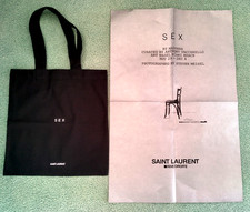 Saint Laurent Black Tote Bag with Poster- Sex by Madonna - 2022 Art Basel Miami