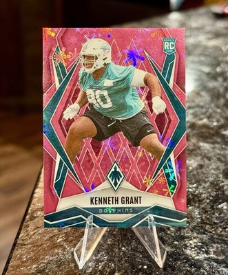 2025 Panini Phoenix WINTER - KENNETH GRANT RC /299 PINK SNOWFLAKE PRIZM Dolphins