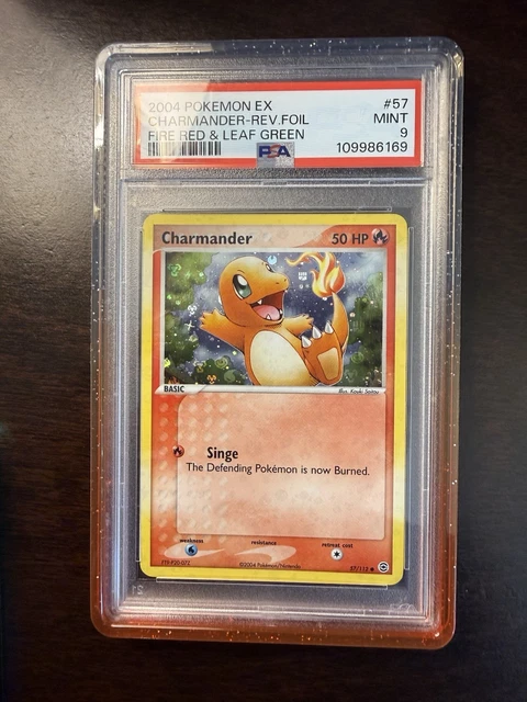 Pokemon EX FireRed LeafGreen Charmander 57/112 Reverse Holo PSA 9 NEW CERT SWIRL
