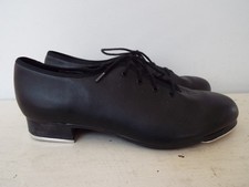 Bloch Techno Tap 1 T Black Lace Up Shoes 0H Heel Women's Size 8.5