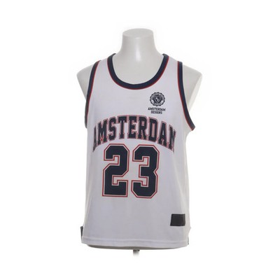Amsterdam Designs, Basketball Hemd, Größe: S, Weiß/Blau/Rot, Polyester #MSC
