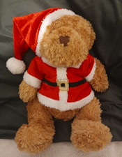 Vintage Chad Valley Woolworths Santa Christmas Teddy Bear Soft Toy Baby Xmas