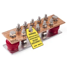 GOUNENGNAIL-.157 x 2.36 x 7.87 Copper Ground Bar Kit, with 5/16''x10 Terminal Po